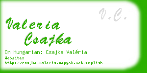 valeria csajka business card